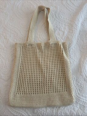 Princess Polly Cream Knit Tote Bag